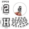 37 PCS Number Letter Shoe Charm, Alphabet Clog Charm, 0-9#