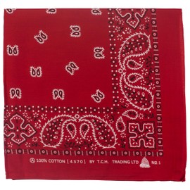 fashionchimp Bandana, 100% Cotton, Premium Quality, Nicki Neckerchief for Men and Women, 50 x 50 cm, red