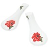 Lashuma Spoon rests, colourful poppy, set of 2 cutlery shelves,