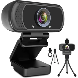 Webcam HD JFMShop 1080p Web Camera, USB PC Computer Webcam with Microphone, Laptop Desktop Full HD Camera Video Webcam 110 Degree Widescreen, Pro Streaming Webcam for Recording, Calling, Conferencing, Gaming (D10)