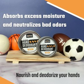 Hand Deodorant for Athletes | Deodorize and Nourish hands | Absorbs Moisture | 100% Natural, Vegan and Cruelty-Free | For Sports Players with Gloves | by MONA Brands 1-Pack ORANGE, 2.0 oz