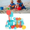 16pcs Kids Beach Toys Set Bucket Shovel Rake Sand Model
