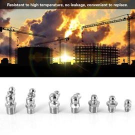 Fdit Graseras, 45 Piezas Graseras, Kit de graseras Mecánica Duradera para Equipos mecánicos Pistolas de engrase Pieza mecánica