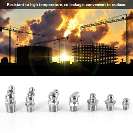 Fdit Graseras, 45 Piezas Graseras, Kit de graseras Mecánica Duradera para Equipos mecánicos Pistolas de engrase Pieza mecánica
