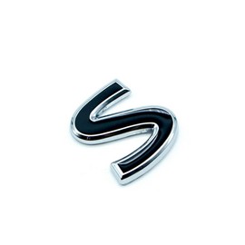1Pc 3D Metal S Logo Badge Rear Trunk SUV Sport Emblem Accessories Sticker Decal Fit for Q30 Q70 Q50 Q50L Black
