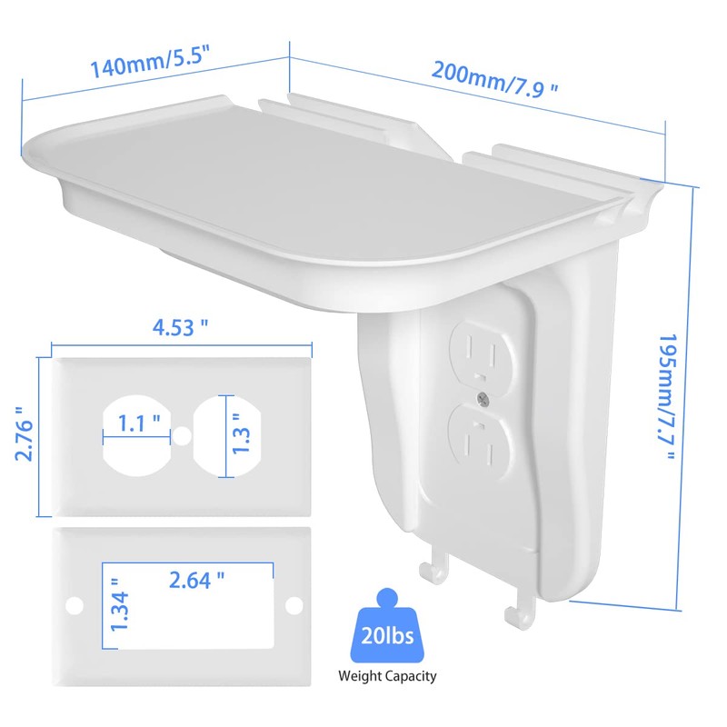 Suptek Estante grande de salida de pared, organizador de estante