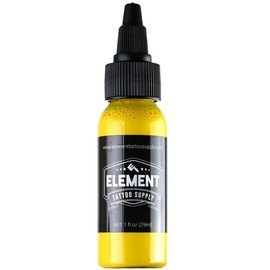 Bright Yellow Tattoo Ink 1oz - Long-Lasting, Skin-Safe, Smooth Application for Professional Artists Color