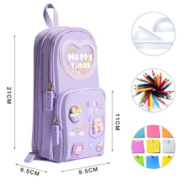 Gsrhzd Pencil Case, Pencil Case for Women, Aesthetic Pencil Case, Special Pencil Case, Pencil Case with, compartments, Pencil Case Cute, Pencil Bag, for Kids Boys Girls Adult, Purple