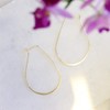 Thin Gold Hoop Earrings for Women - Gold Threader Earrings