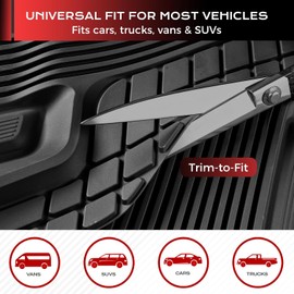 Coverado - Alfombrillas universales Impermeables para Coche, Resistentes al Agua, protección para Todo Tipo de Clima, Alfombrillas de Coche Profundas, para Adaptarse a Coches, SUV, Camiones