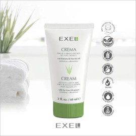 Crema Piel Acne Exel Con Extracto Tea Tree mineral Oil skin care skincare anti imperfecciones puntos negros espinillas cicatrices con color