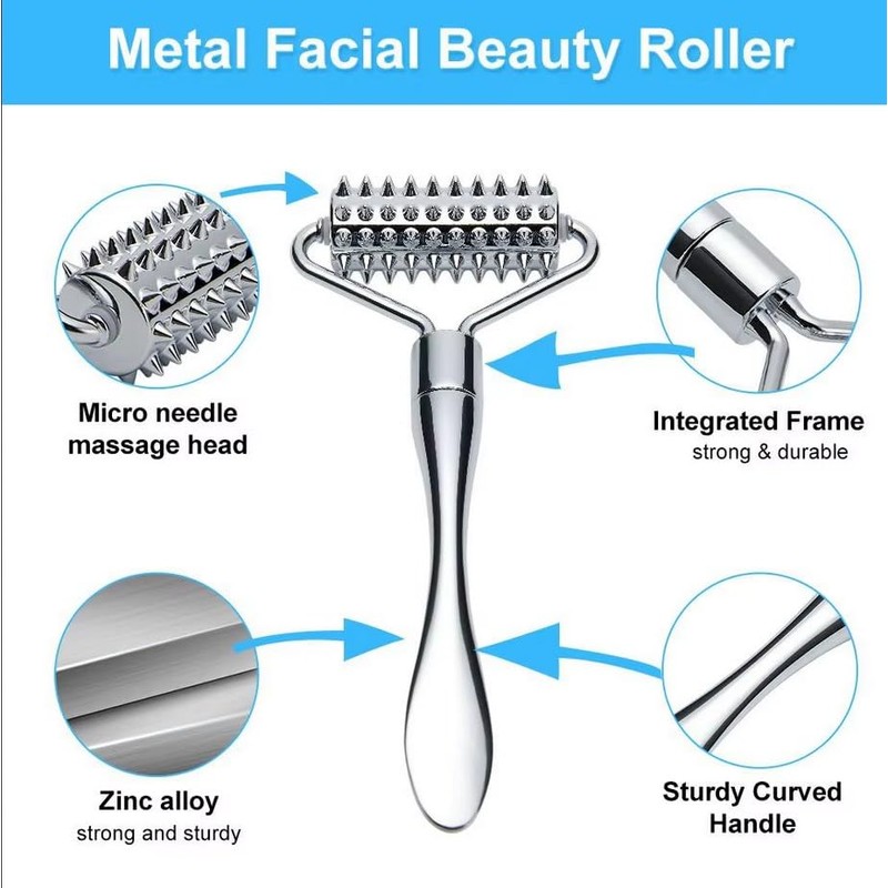 Acupuncture Massage Roller, Face Massage Roller, Metal Massage Roller Promotes