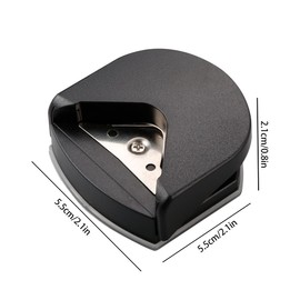 Lotsdonxia Corner Rounder Punch 4mm – Portable Round Corner Cutter for Cards, Photos, Postcards, Scrapbooking, and DIY Projects (Black)