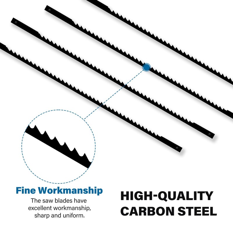VooGenzek 20 PCS Scroll Saw Blades Set, 10 Teeth Carbon