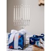 Ner Mitzvah Dripless Chanukah Candles Standard Size, Textured White Hanukkah