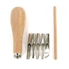 Abig Lino Cutting Set, Beechwood White, 3.5 x 10.5 x