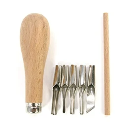 Abig Lino Cutting Set, Beechwood White, 3.5 x 10.5 x 3.5 cm