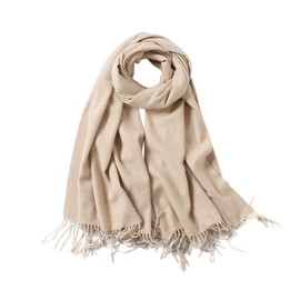 Jeelow Winter Pashmina Blanket Scarfs Shawls Wraps Open Front Poncho Cape For Women Wedding Evening Dresses (Oatmeal)