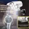 Luz Solar Control Remoto 77led 3 Modos De Falsa Cámara