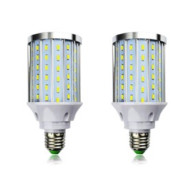 MD Lighting 30W E27 LED Corn Light Bulbs(2 Pack)- 108 Leds 5730 SMD 2700 LM COB Light Lamp Ultra Bright Daylight White 6000K LED Bulb 240 Watt Equivalent for Backyard Barn Outdoor Large Area, 85V-265V