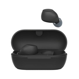 Sony Truly Wireless Noise-Canceling Earbuds (Black) Bundle with Foam & Silicone Ear Tips (6-Pack) (2 Items)