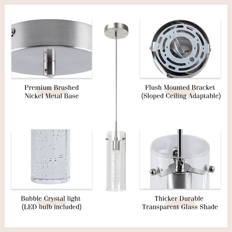 Esfos 1 Pack Pendant Ceiling Light Fixture, Pendant Lights for