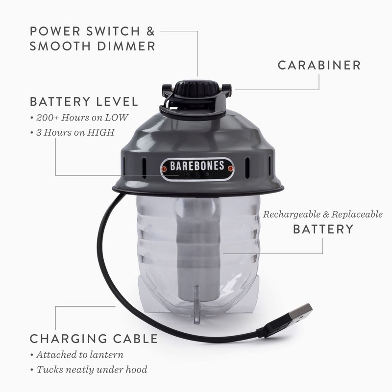 Barebones Beacon Rechargeable Camping Lantern Smooth