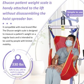 Ehucon Patient Lift Weight Scale for Bedridden Patients or Elderly,Suitable for Home or Hospital Care,SWL 330LBS