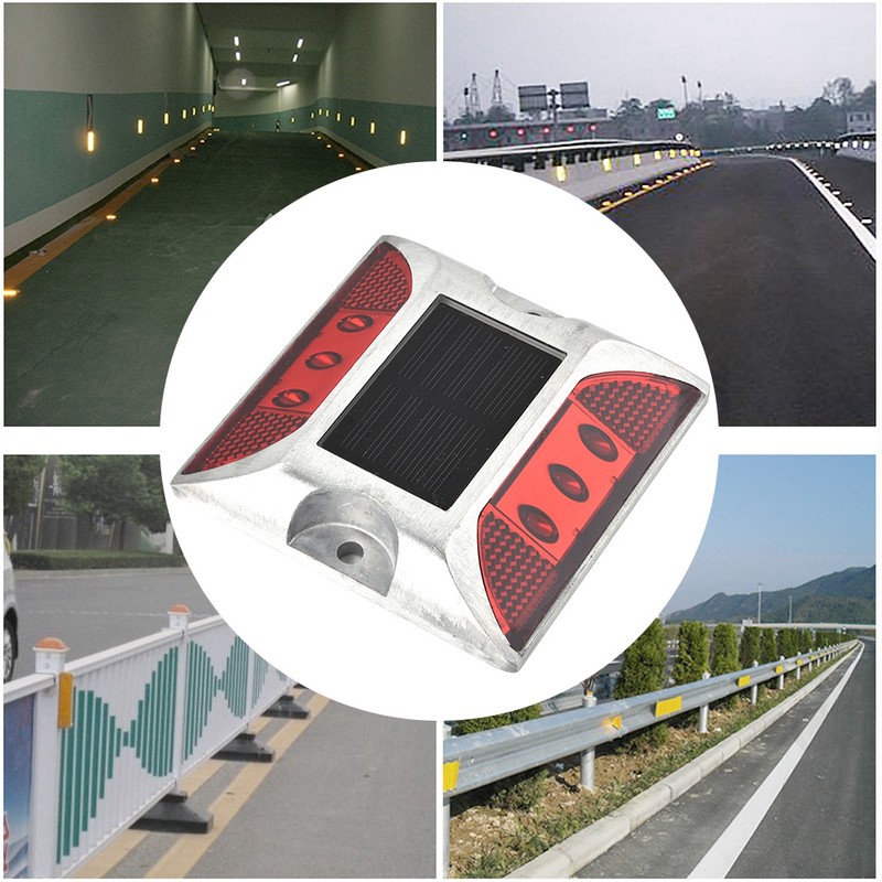 6 LED Solar Power Ground Marker Lights Waterproof Outdoor Driveway