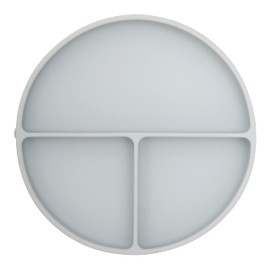 dollop Silicone Suction Plate | BPA Free | Dishwasher & Microwave Safe (Faint Lilac)