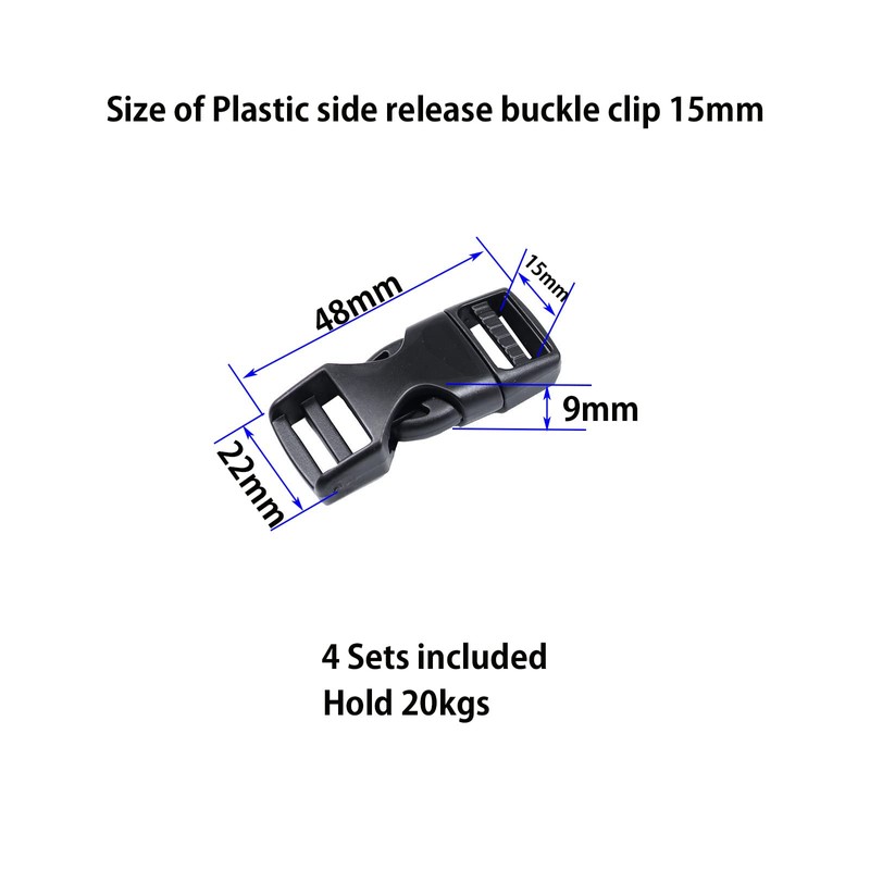Side Release Buckles,Heavy Duty Plastic Buckle Clips Snaps Backpack Belt