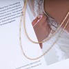 Dervivea Boho Layered Rope Chain Necklace Gold Twist Chain Necklace