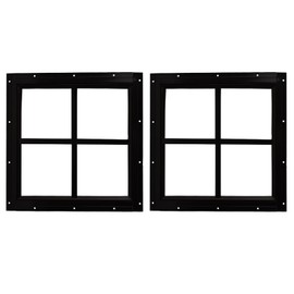 WRISIN 2 Pack 16" x 16" Square Shed Window with Tempered Glass