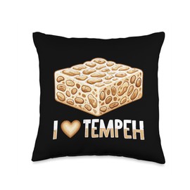 Tempeh Eater Food Lover Design For Veggie Fans Throw Pillow