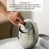 Desktop Trash Can Stainless Steel Egg Shape Mini Countertop Waste