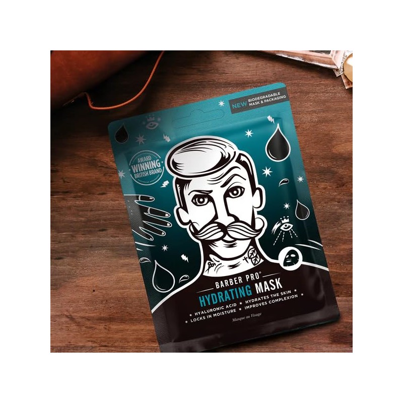 BARBER PRO Skin Revival Mens Pamper Kit 4-in-1 Under Eye