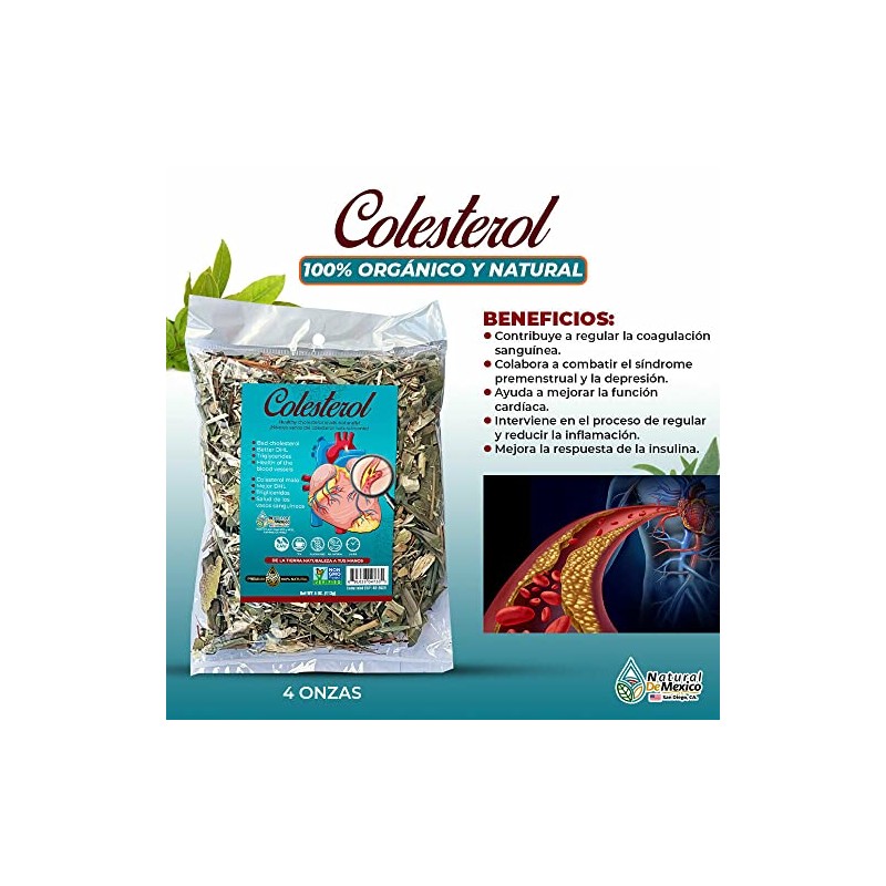 Colesterol Herbal/Tea 4 oz-113gr. Baja la Persion, el Colesterol y