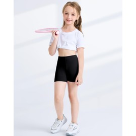 Adorel Girls Cotton Shorts Cycling Dance Summer Short Leggings Pack of 6 Black 12-14 Years (Manufacturer Size L)