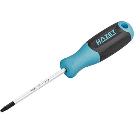 HAZET Screwdriver 811-T8, internal Torx profile, non-slip 3-component handle for high power transmission, round blade, length 127 mm