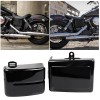 Unbranded Gloss Black Battery Box Side Covers For Harley Dyna