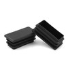 QWORK 10 PCS 1" X 2" Rectangle Black Plastic Plug