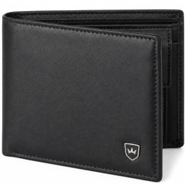 Kronenschein® Wallet Made of Nappa Leather, RFID Protection Premium Men’s Gt-01 Leather, black