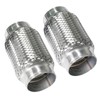 Simnliras 2.25 inch Exhaust Flex Pipe, 2.25" x 3.3"w, Stainless