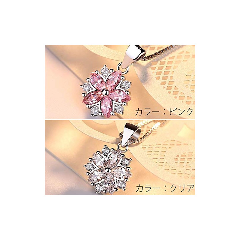 Glam Jewelry Cherry Blossom Necklace, Present for Women, Girlfriend, Wife,