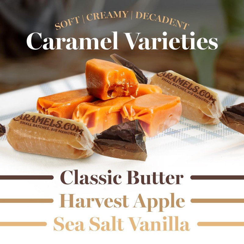 Caramels.com | Candy Gift Box | Individually Wrapped Sea Salt