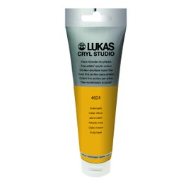 Lukas CRYL Studio Artist Acrylic Paint, Indian Yellow, 125 ml Tube - High Pigment Acrylic Paints for Canvas Painting, Large Scale Works - Medium-Viscosity, Water-Mixable, Fast Drying