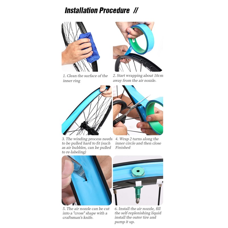 Phidinova Tubeless Rim Tape for MTB and Road Bikes, 700C,