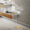 Modern Toilet Paper Holder and Vanity Towel Holder Set, Crystal