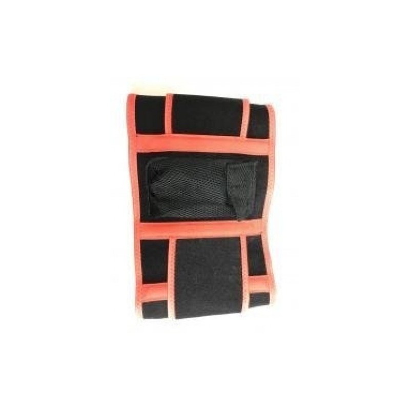 Neoprene Lumbar Support with Compression Pull Straps & Phone/Music Player