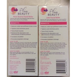 Plum Beauty Rose & Jade Quartz Facial Roller. Lot of 2